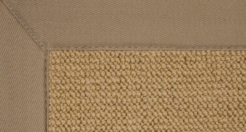 2'6&auot X 8' Sisal Wool Runner Area Rug - Athena Hand Tufted Rug With Beige Border