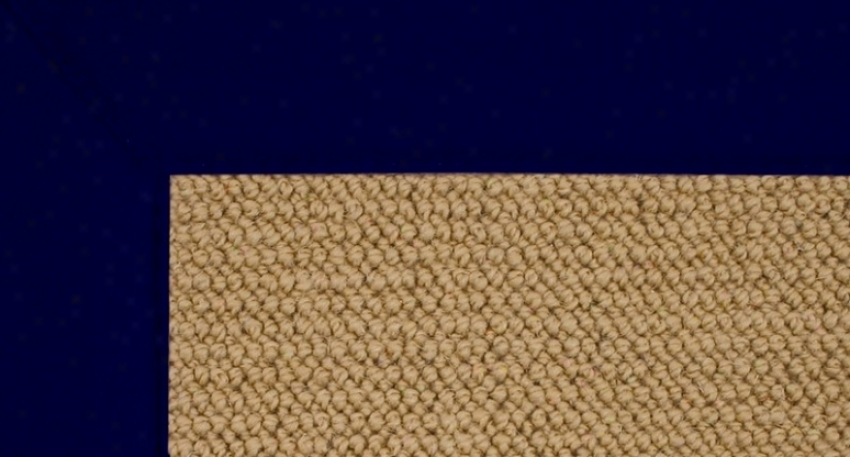 2'6&quot X 8' Sisal Wool Runner Area Rug - Athena Hand Tufted Rug With Blue Border