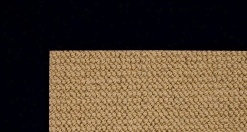 2'6&quot X 8' Sisal Wool Runnwr Area Ru g- Athena Hand Tufted Rug With Black Border