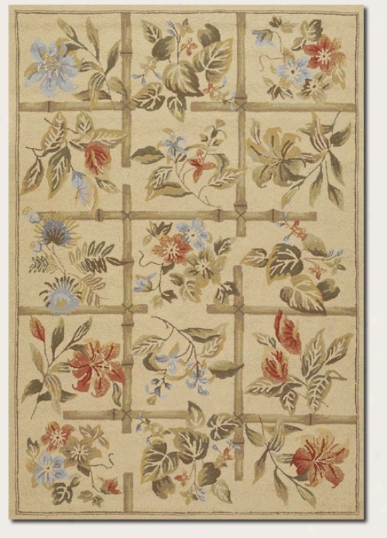 2'6&quot X 8'6&quot Runner Area Rug Climber Floral Pattern In Sand Color