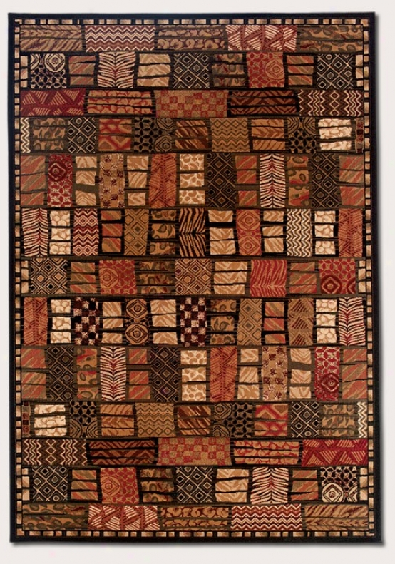 2'7&quot X 7'10&quot Runner Area Rug Checkered Style With Animal Prints