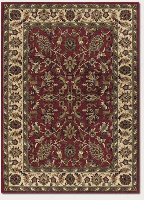 2'7&quot X 7'10&quot Runner Area Rug Persian Floral Pattern In Red And Cream