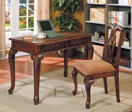 2pc Home fOfice Writing Desk & Side Chair Set