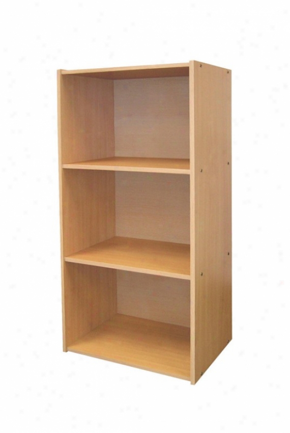 3 Level Bookshelf With Adjustable Shelves In Laminate Finish