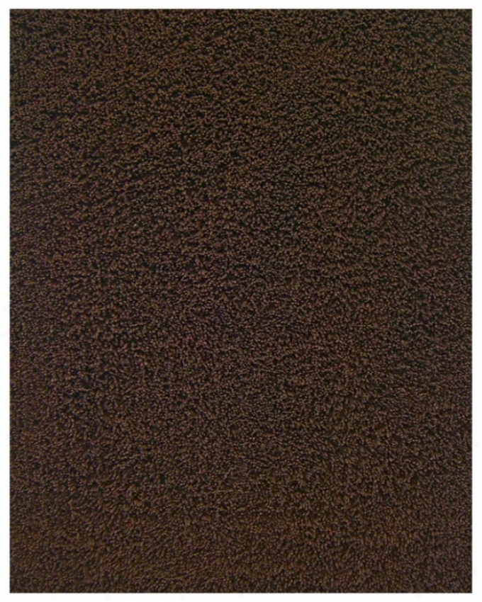 3' X 5' Bamboo Shag Area Rug Eco-friendly In Coffee Bean Color