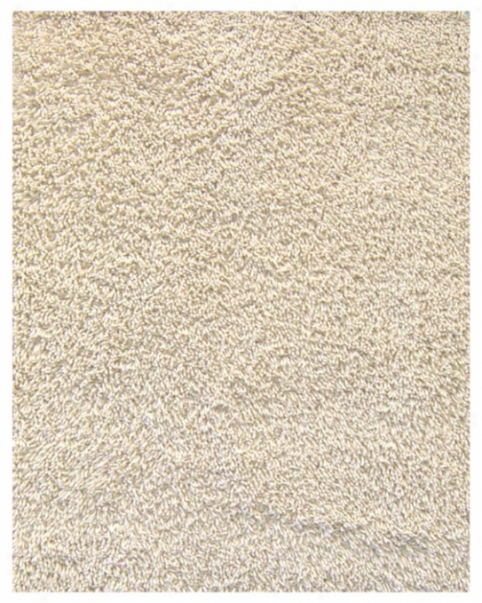 3' X 5' Bamboo Shag Area Rug Eco-friendly In Ivory Color