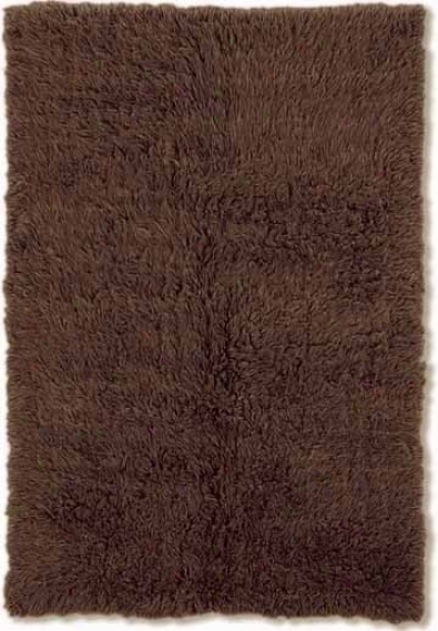 3' X 5' Flokati Area Rug - 100% Wool Cocoa Color