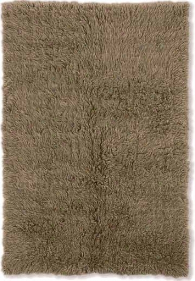 3' X 5' Flokati Area Rug - 100% Wool Mushroom Color