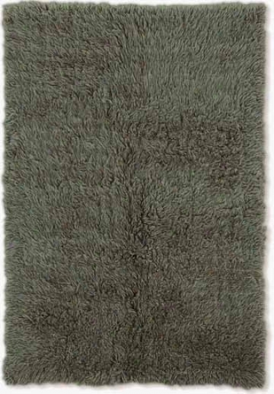 3' X 5' Flokati Area Rug - 100% Wool Olive Color