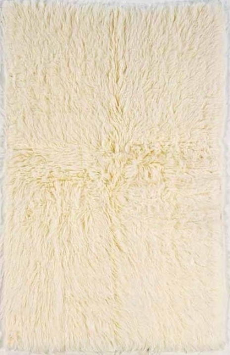3' X 5' Flokati Area Rug - Hand Woven 100% Wool Natural Colour
