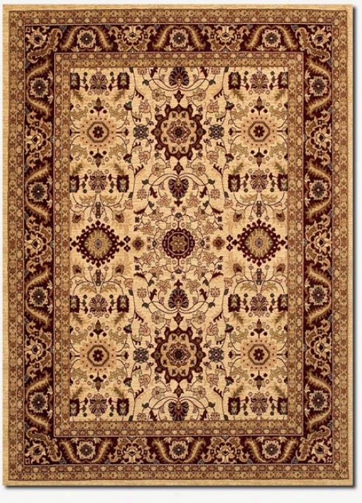 3'11&quot X 5' 6&quot Traditional Persian Floral Motifs Cream-red Area Rug