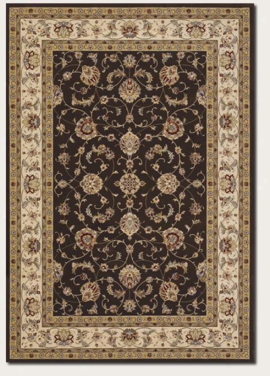 3'11&quot X 5'3&quot Area Rug Classic Persian Pattern In Chocolate