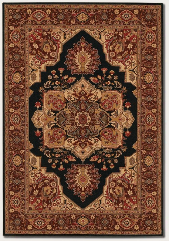 3'11&quot X 5'3&quot Area Rug Greek  Persian Pattern In Brown Rust