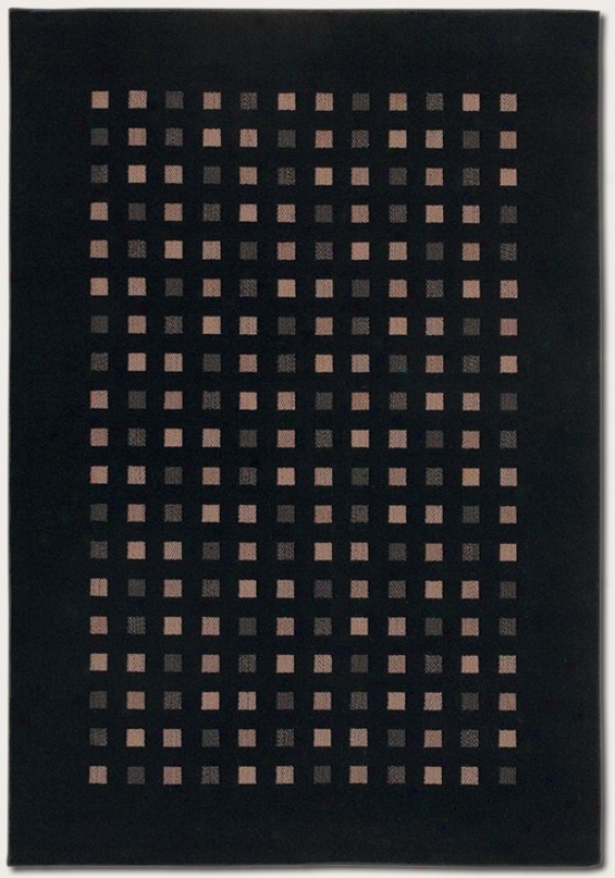 3'11&quot X 5'3&quot Area Rug Contemporary Style In Black Color