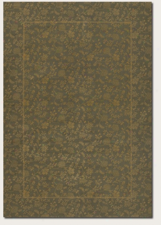 3'11&quot X 53'&quot Area Rug Fllral Pattern In Moss Gr3en Color