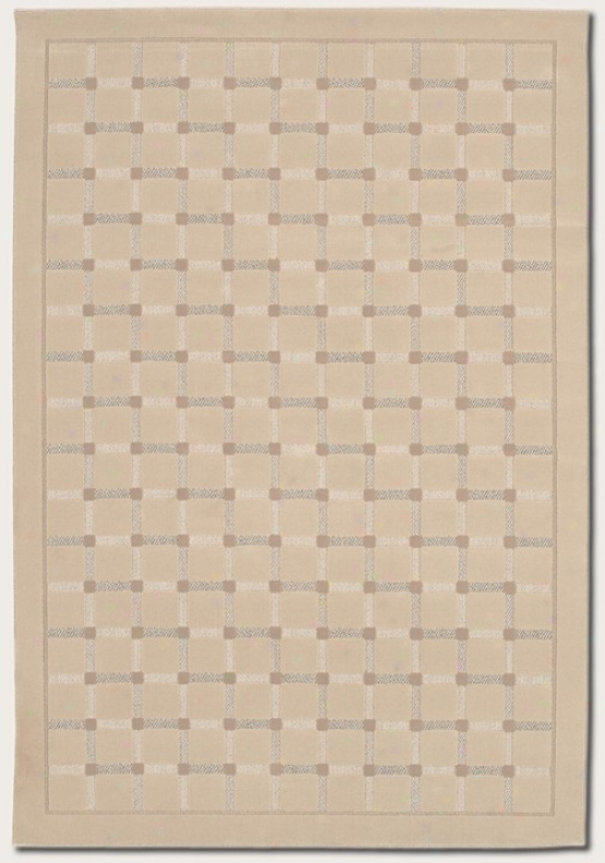 3'11&quot X 5'3&quot Area Rug Grid Pattern In Sand Color