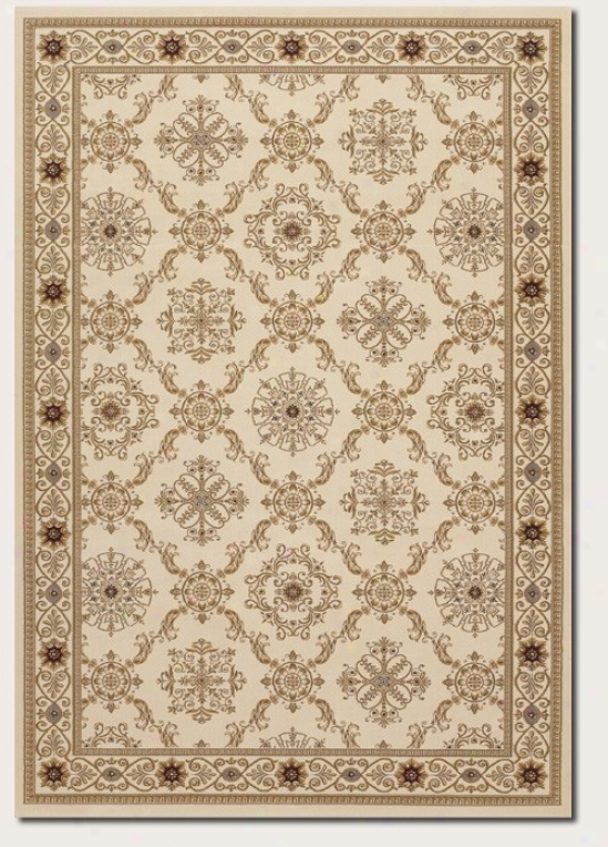 3'11&quot X 5'3&quot Area Rug Persian Diamond Specimen In Ivory