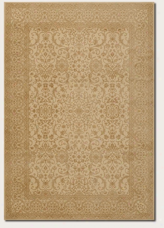 3'11&quot X 5'3&quot Area Rug Persian Floral Pattern In Ivory