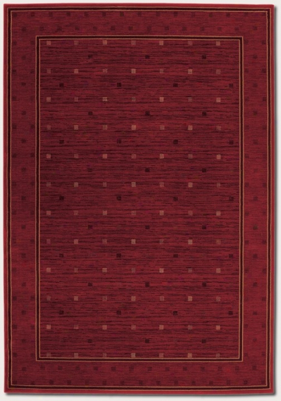 3'11&quot X 5'3&quot Area Rug Squaf Dotted Pattern In Burgundy