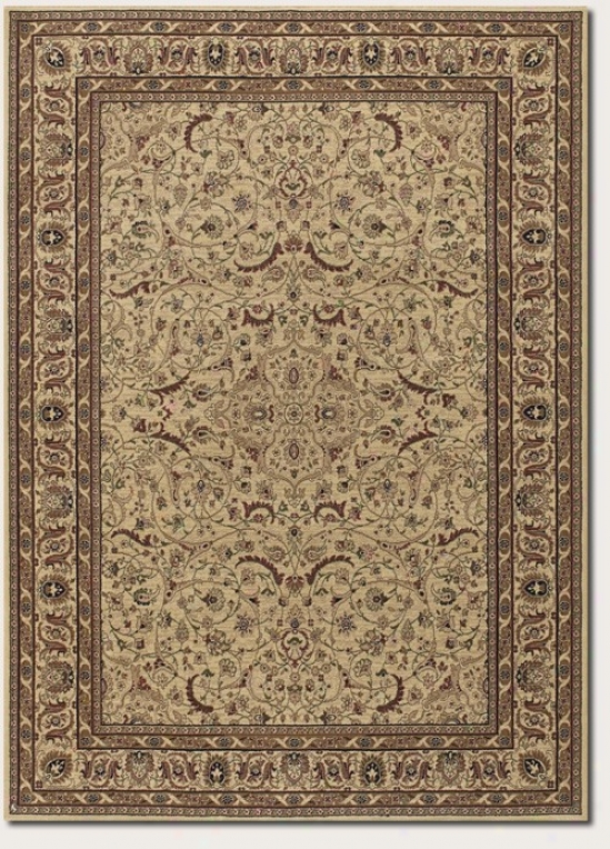 3'11&quot X 5'6&quot Area Rug Persian Floral Patterj In Cream