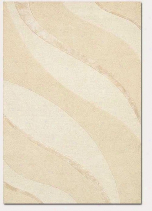3'5&quot X 5'5&quot Contemporary Ribbons Caarve Textured Cut Ivory Area Rug
