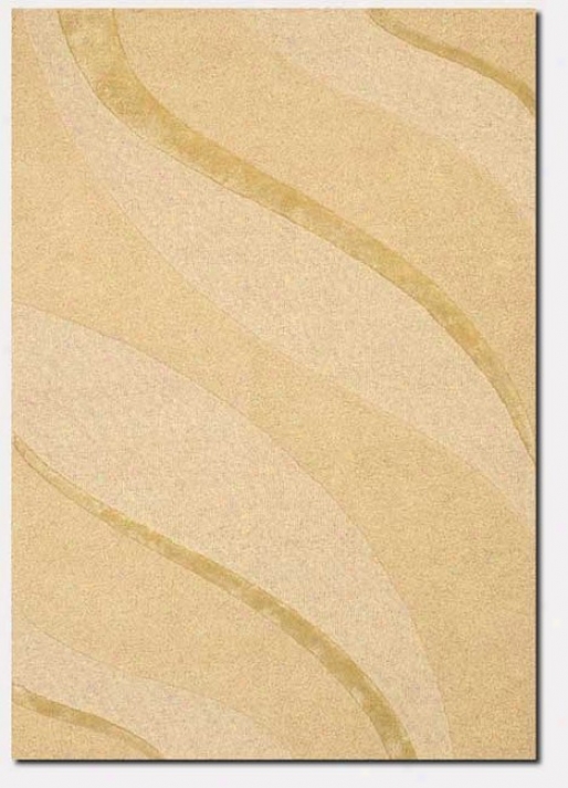3'5&quot X 5'5&quot Contemporary Ribbons Carve Textured Cut Honey Area Rug