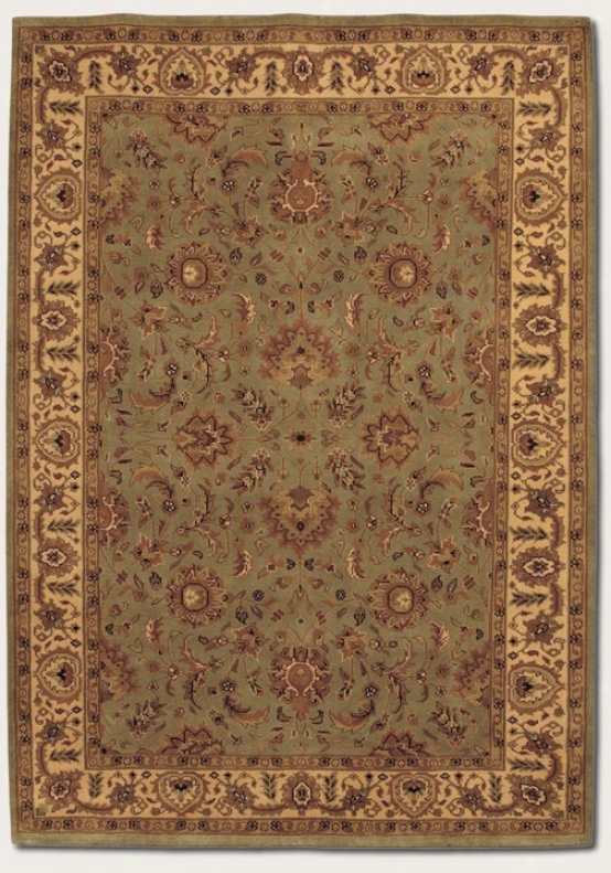 3'6&quot X 5' Area Rug Old Persian Design In Sage