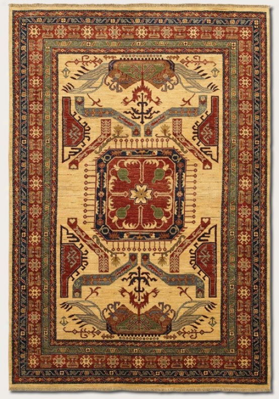 3'6&quot X 5'6&quot Area Rug Classic Persian Pattern In Camel Color