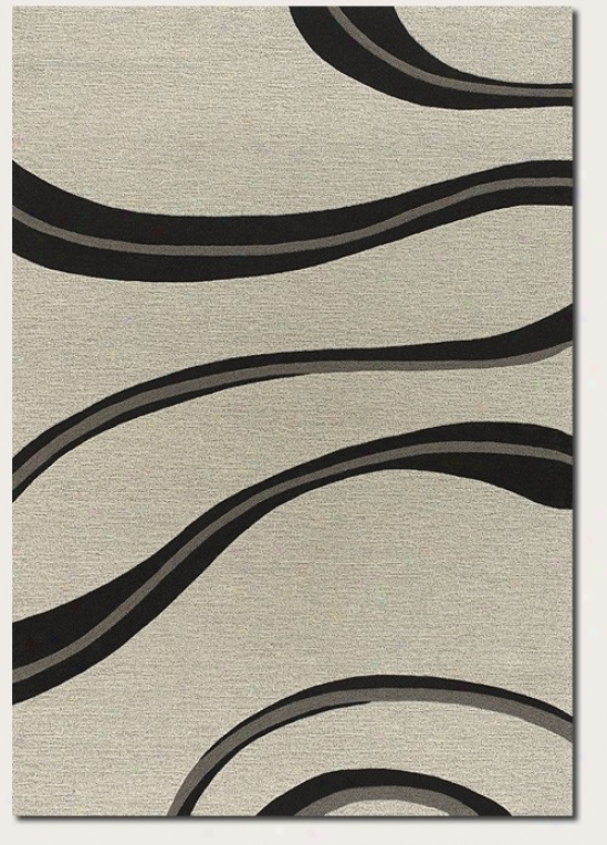 3'6&quot X 5'6&quot Area Rug Contemporary Style In White And Grey