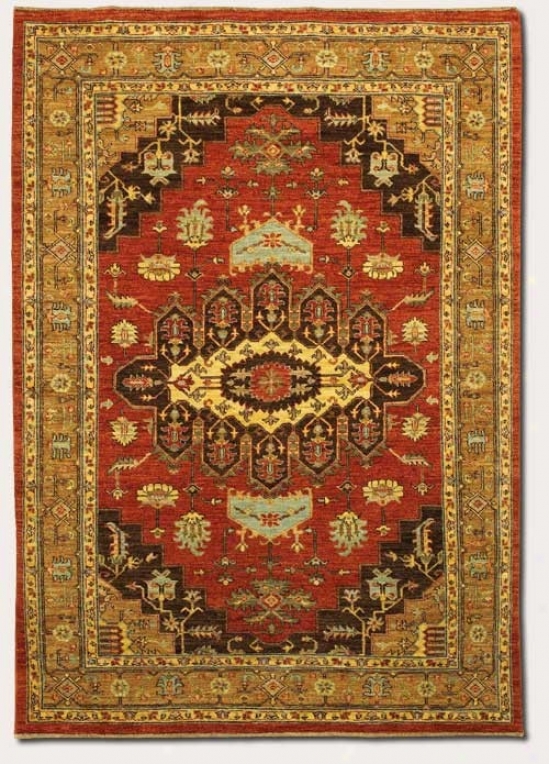 3'6&quot X 5'6&quot Area Rug Eco-friendly Antique Pattern In Rust Brown