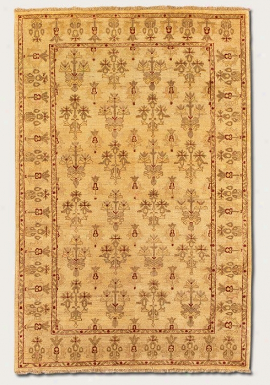 3'6&quot X 5'6&quot Area Rug Eco-friendly Vintage Pattern In Creme