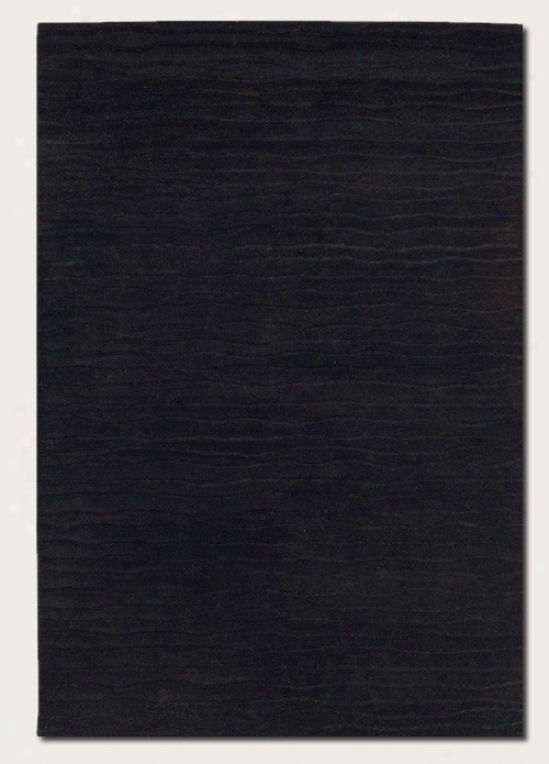 3'6&quot X 5'6&quot Area Rug Hand Crafted Contemporary Style In Ebony
