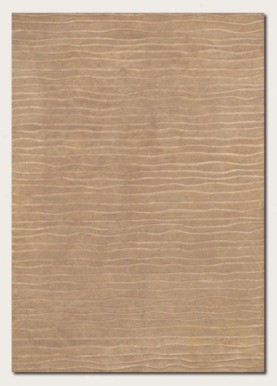 3'6&quot X 5'6&quot Area Rug Hand Crafted Contemporary Style In Taupe