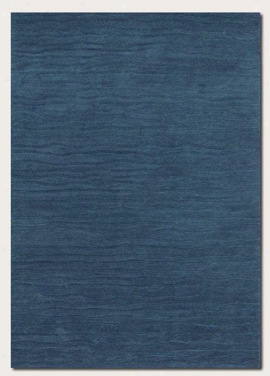 3'6&quot X 5'6&quot Aeea Rug Hand Crafted Contemporary Style In Blue Jay
