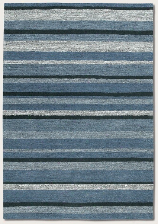 3'6&quot X 5'6&quot Area Rug Striped Design In Dust Blue