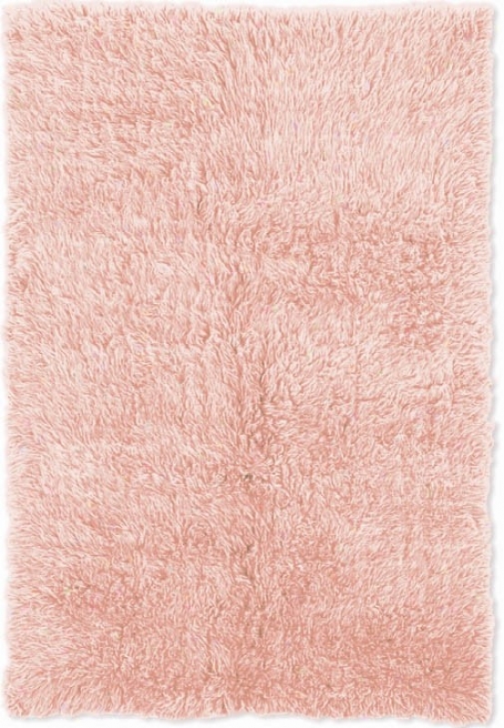 3'6&quot X 5'6&quot Hand Woven Flokati Rug In Pastel Pink Color