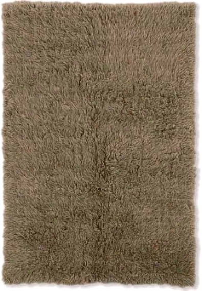 3'6&quot X 5'6&quot New Flokati AreaR ug - 100% Wool Mushroom Color