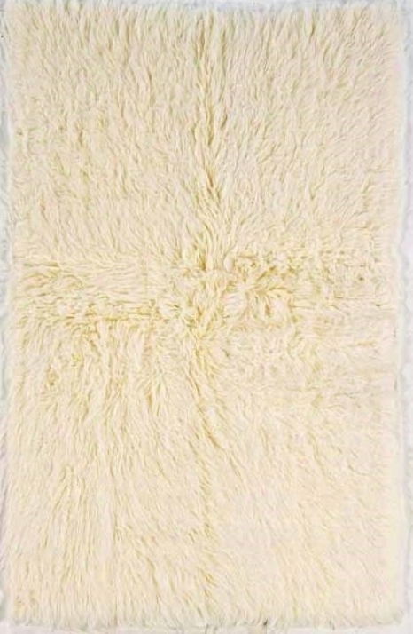 3'6&quot X 5'6&quot New Flokati Yard Rug - 100% Wool Natural Color