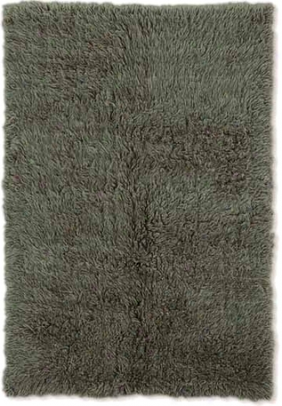 3'6&quot X 5'6&quot New Flokati Area Rug - 100% Wool Olive Color