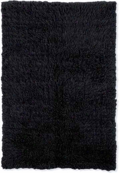 3'6&quot X 5'6&quot New Flokati Area Rug - 100% Wool Black Color