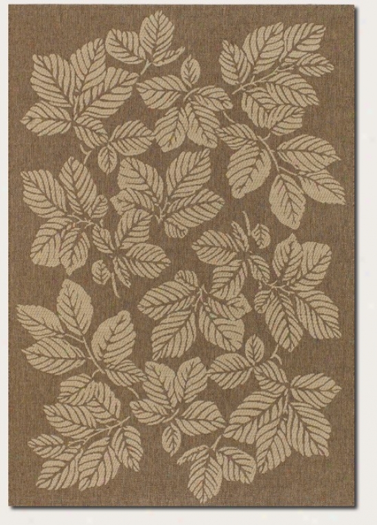 3'7" X 5'5" Arar Rug Autumn Leaf Pattern In Gold And Cream
