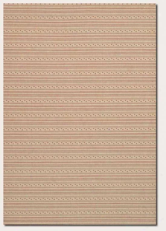 3'7&qut X 5'5&quot Area Rug Striped Pattern In Cream And Red