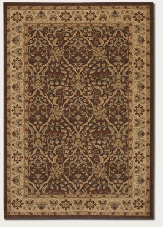 3'9&quot X 5'2&quot Area Rug Persian Pattern In Chocolate