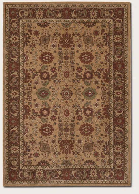 3'9&quot X 5'2&quot Area Rug Persian Pattern In Tan And Chocolate
