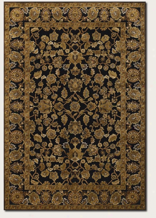 3'9&quot X 5'2&quot Area Rug Traditional Floral Pattern In Antique Brass