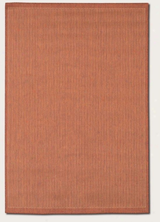 3'9&quot X 5'5&quot Area Rug Contemporary Style In Terra-cotta Color