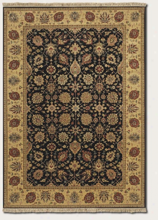 3'9&quot X 5'9&quot Area Rug Classic Persian Pattern In Black