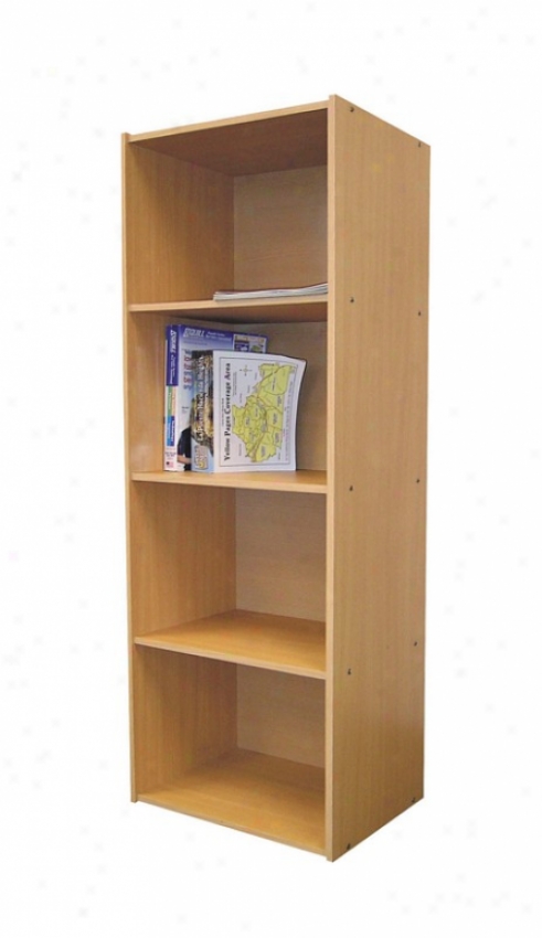 4 Level Bookshelf With Adjustable Shelves In Laminate Finish