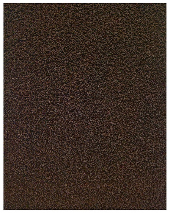 4' X 6' Brown Environmentally Friendly Bamboo Shag Area Rug