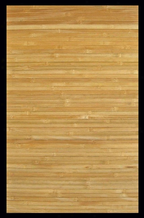 4' X 6'C ontemporary Natural Environmentally Friendly Bamboo Rug